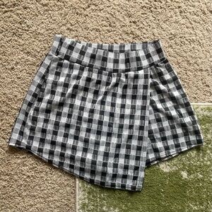 Lemite Checkered Black & White Skort